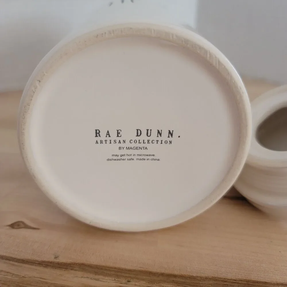 Rae Dunn 'HIP HOP' Canister Storage Jar White w/ Black Lettering 9 Inches Easter - Picture 8 of 9